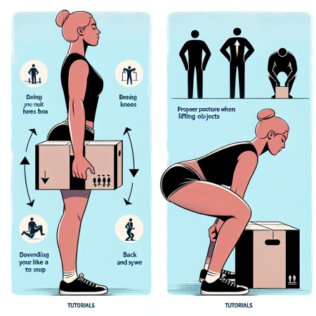 Consejos para una correcta postura al levantar objetos.