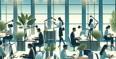 El impacto de la iluminación en el lugar de trabajo.