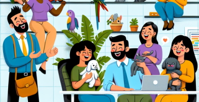 Los beneficios de tener una mascota en el trabajo.