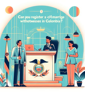 ¿Puedes registrar un matrimonio civil sin testigos en Colombia?