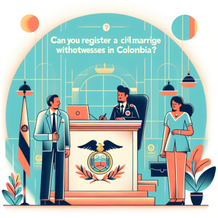 ¿Puedes registrar un matrimonio civil sin testigos en Colombia? ¿Puedes registrar un matrimonio civil sin testigos en Colombia?